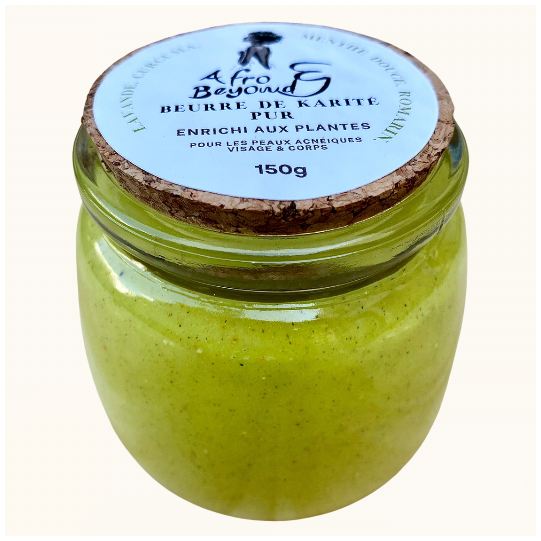 Beurre de Karité enrichi à la lavande, curcuma, menthe douce et romarin d’Afro and Beyond 150g