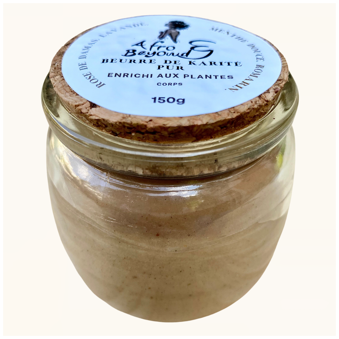 Beurre de karité enrichi à la rose de Damas, lavande, menthe douce et romarin - Afro and Beyond 150g