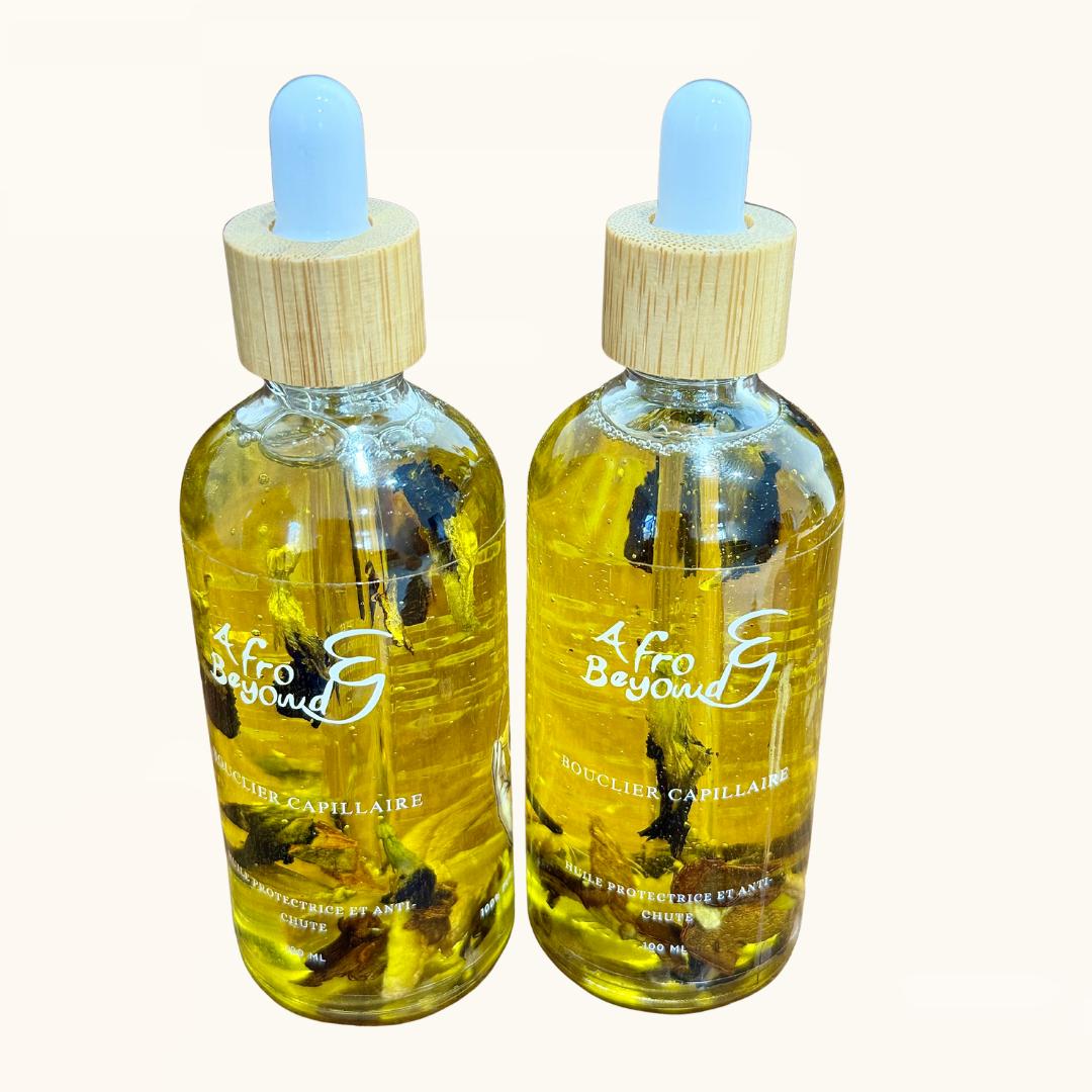 Bouclier capillaire : huile anti-chute 100% naturelle pour cheveux Afro