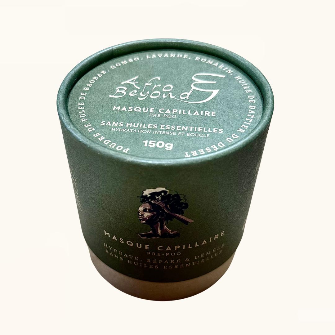 Masque capillaire à base de poudre de pulpe de baobab, gombo, lavande, romarin, huile de dattier du désert 150g