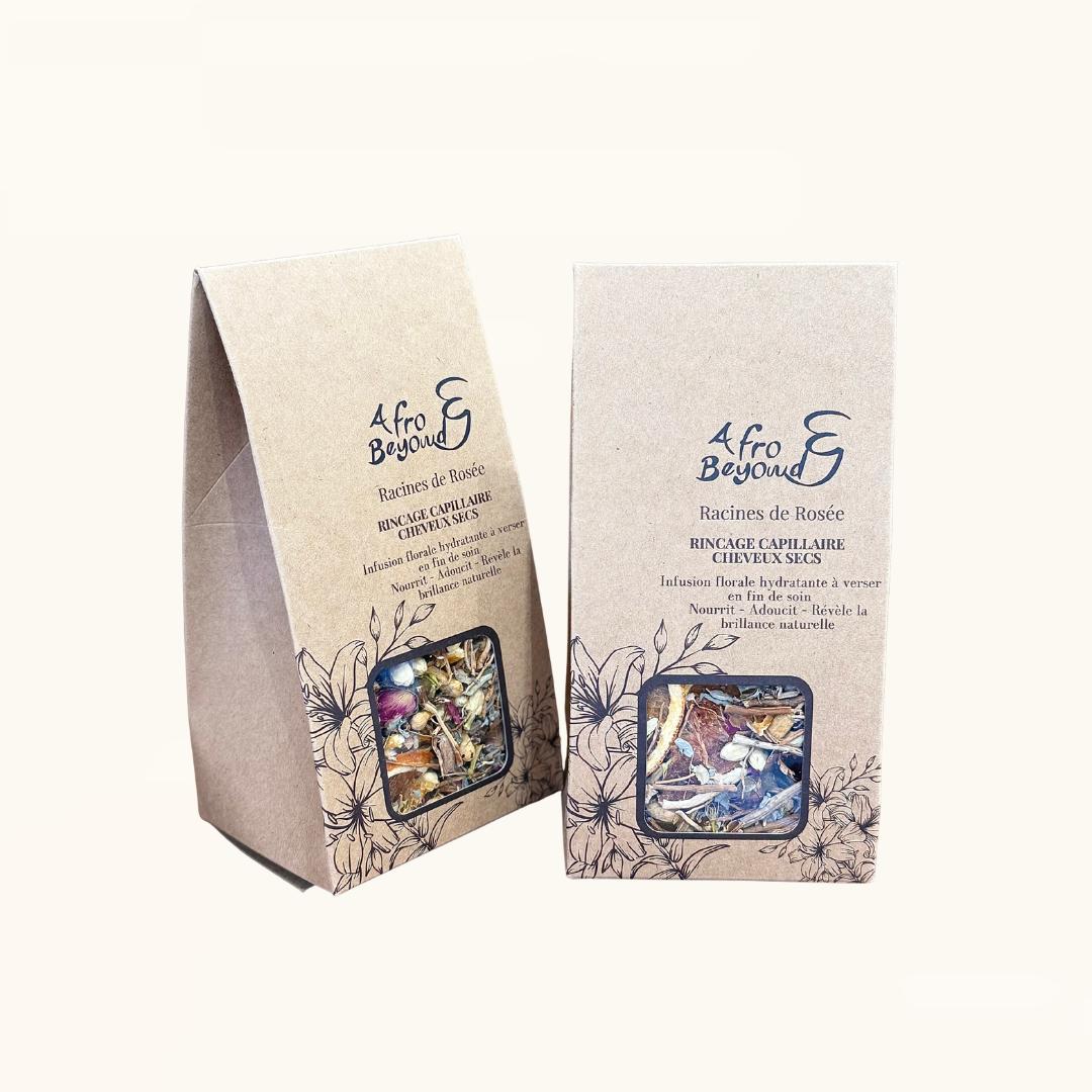 Rinçage capillaire Racines de Rosée – soin floral hydratant enrichi aux fleurs précieuses 100g