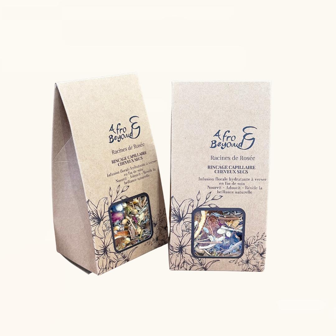 Rinçage capillaire Racines de Rosée – soin floral hydratant enrichi aux fleurs précieuses 100g