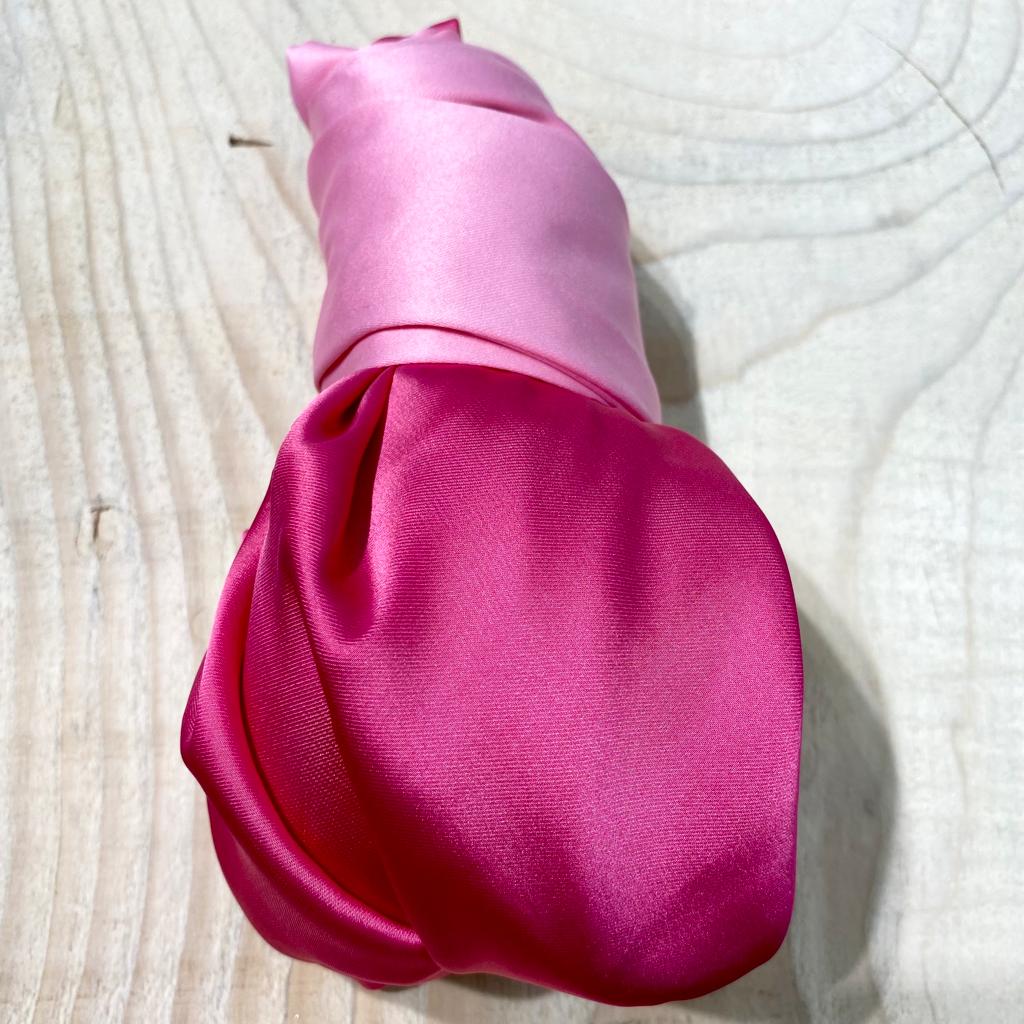 Bonnet de nuit rose en soie de murier Akisha